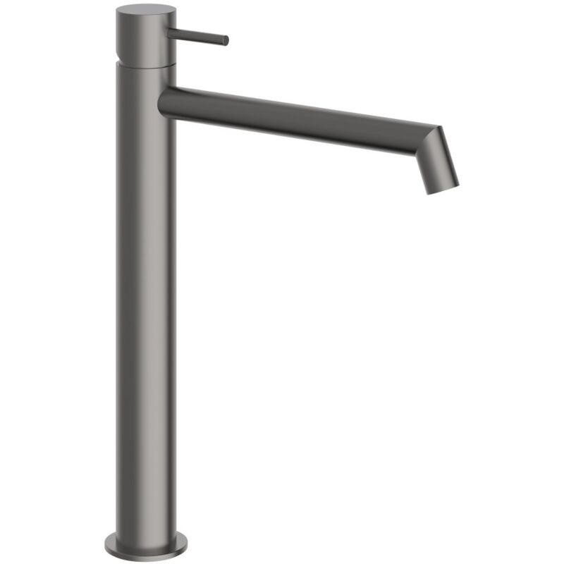 foto del prodotto teorema rubinetteria - miscelatore monocomando lavabo alto forty 5 brushed nikel