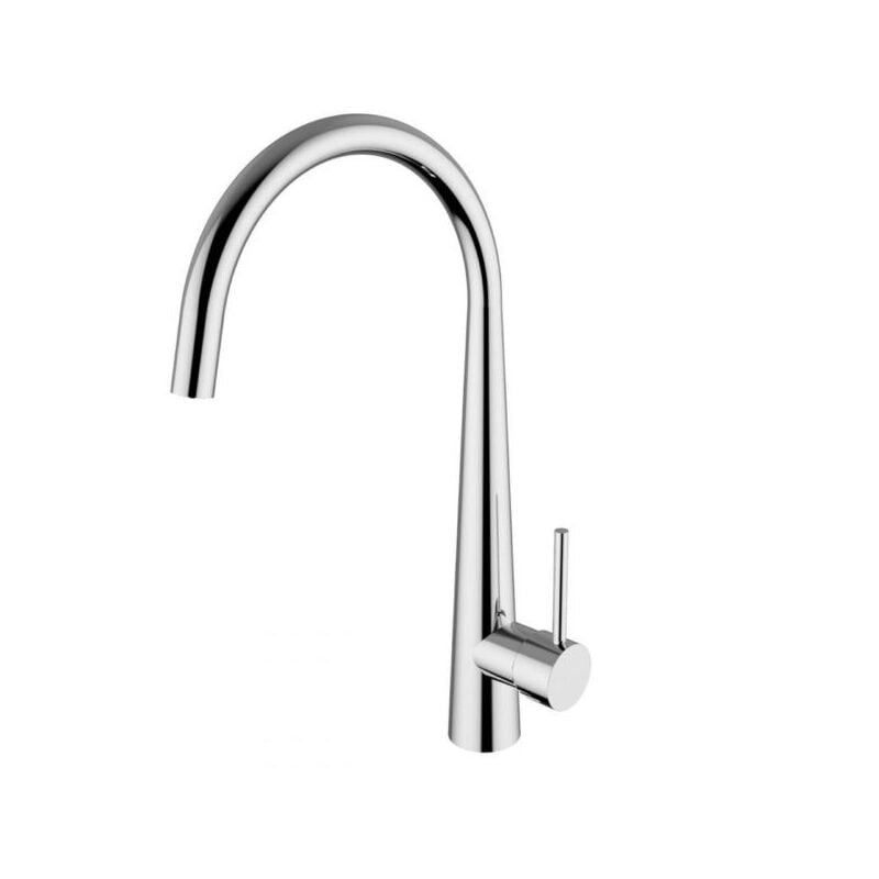 foto del prodotto teorema rubinetteria - miscelatore monocomando lavello conico leva laterale cromato