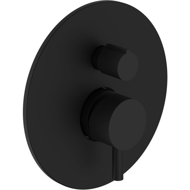foto del prodotto teorema rubinetteria - serie jabil miscelatore monocomando incasso vasca doccia nero matt