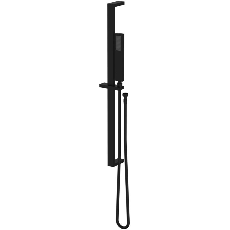 foto del prodotto teorema rubinetteria serie shower program asta doccia minimale quadra nero matt