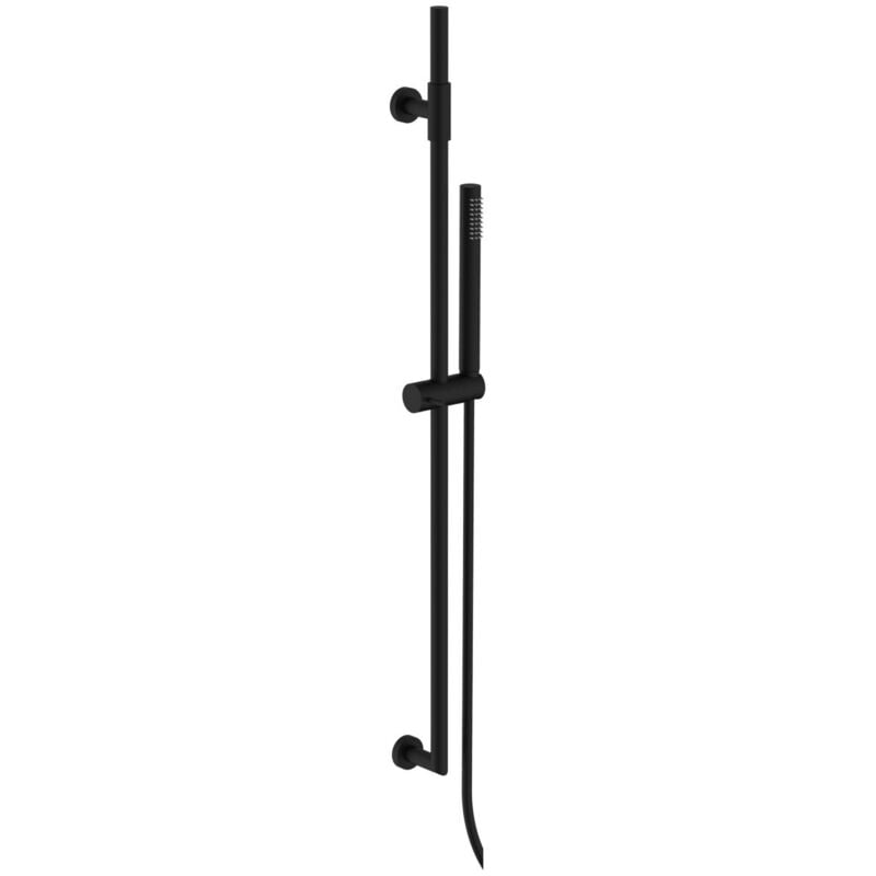 foto del prodotto teorema rubinetteria serie shower program asta saliscendi minimale nero