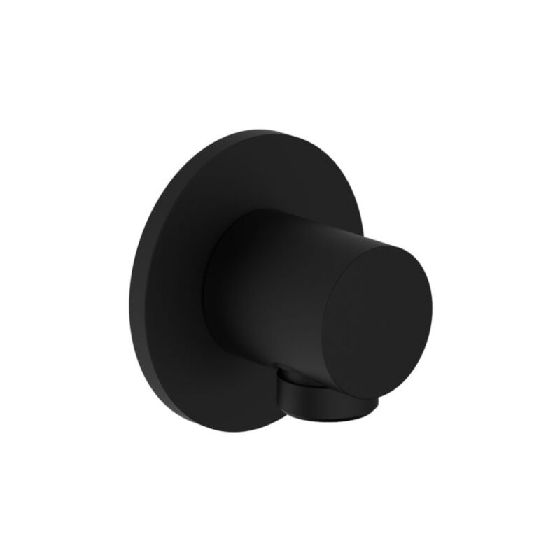 foto del prodotto teorema rubinetteria serie shower program gomito presa acqua a muro tonda matt black
