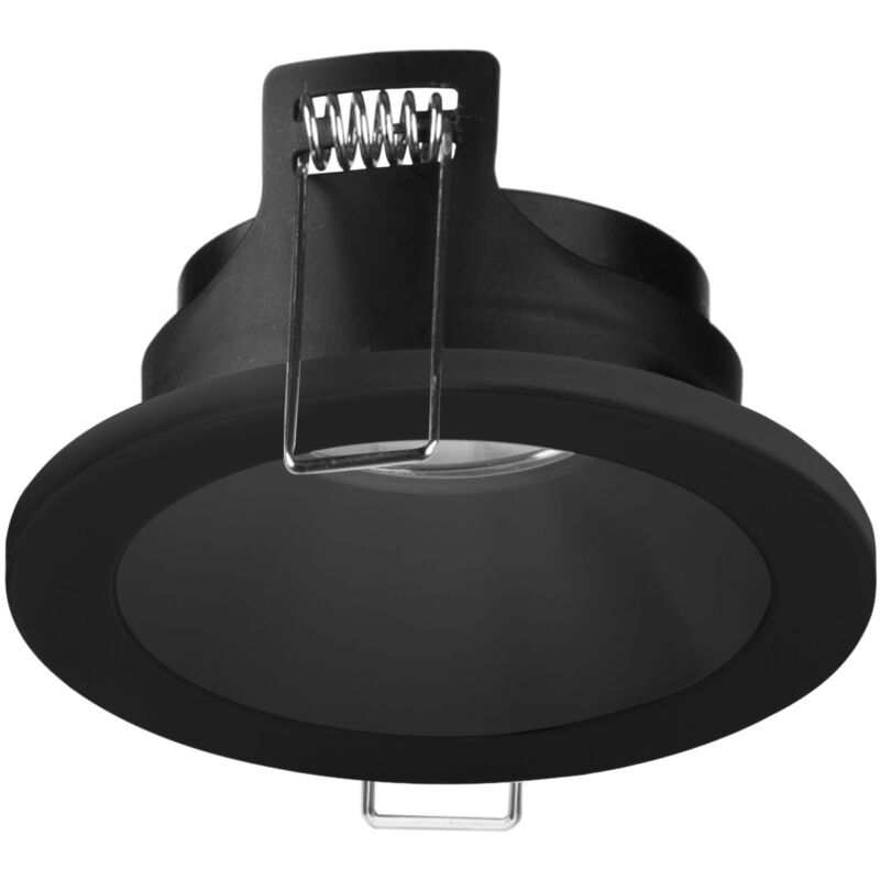 foto del prodotto ter plafoniera da incasso a soffitto da 90mm di diametro per lampadina gu10 in colore nero