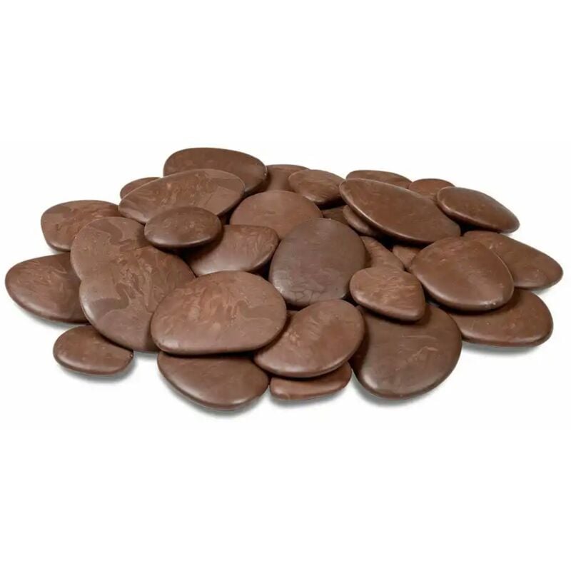 foto del prodotto teraplast re pebbles confezione da 50 sassi decorativi brown 50x25cm in plastica riciclata