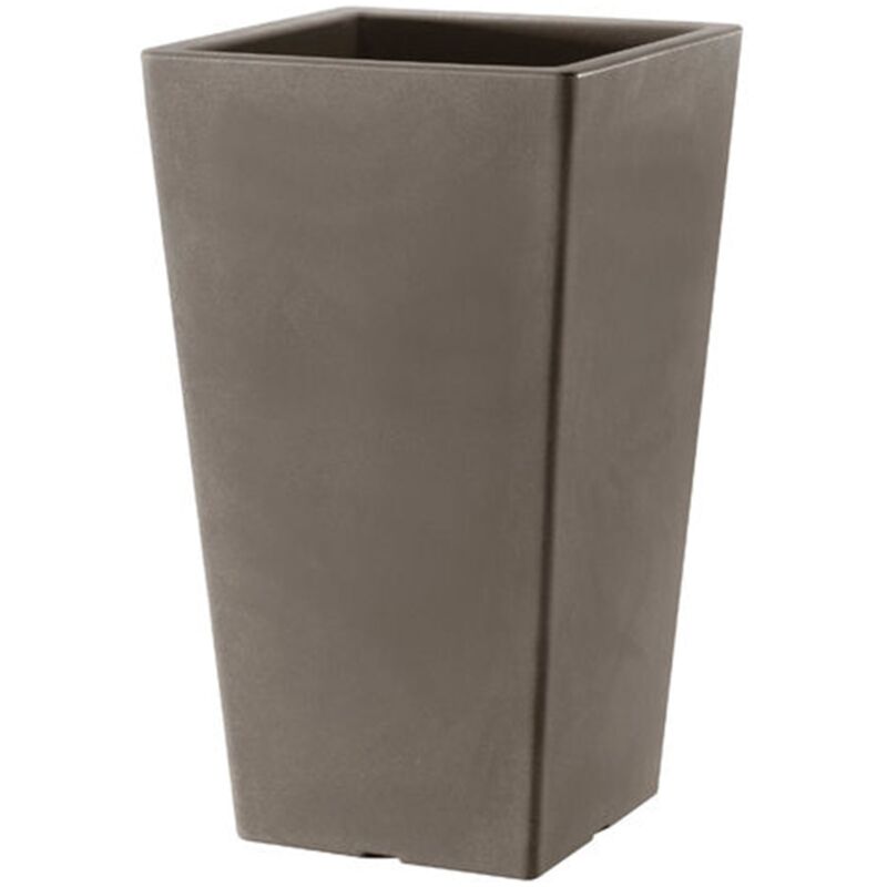 foto del prodotto teraplast vaso essential pasubio alto in plastica per fiori e piante da esterno e giardino 70 cm bianco