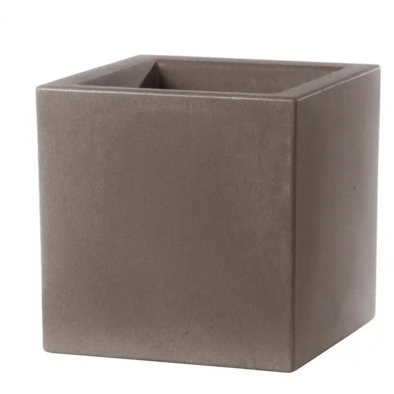 foto del prodotto teraplast vaso fioriera schio cubo essential 30 cappuccino quadrato 30x30xh30 cm