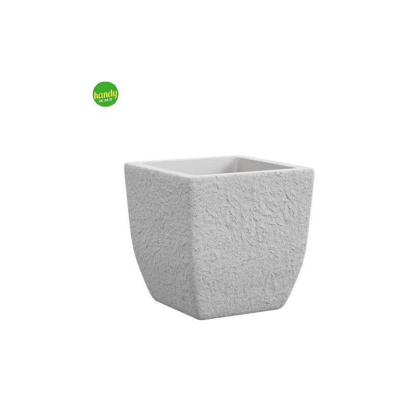 foto del prodotto teraplast vaso lithos 40cm bianco pietra plastica