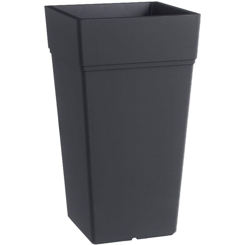foto del prodotto teraplast vaso quadrato stalk element alto in plastica colorato da esterno e giardino per piante e fiori 80 cm bianco