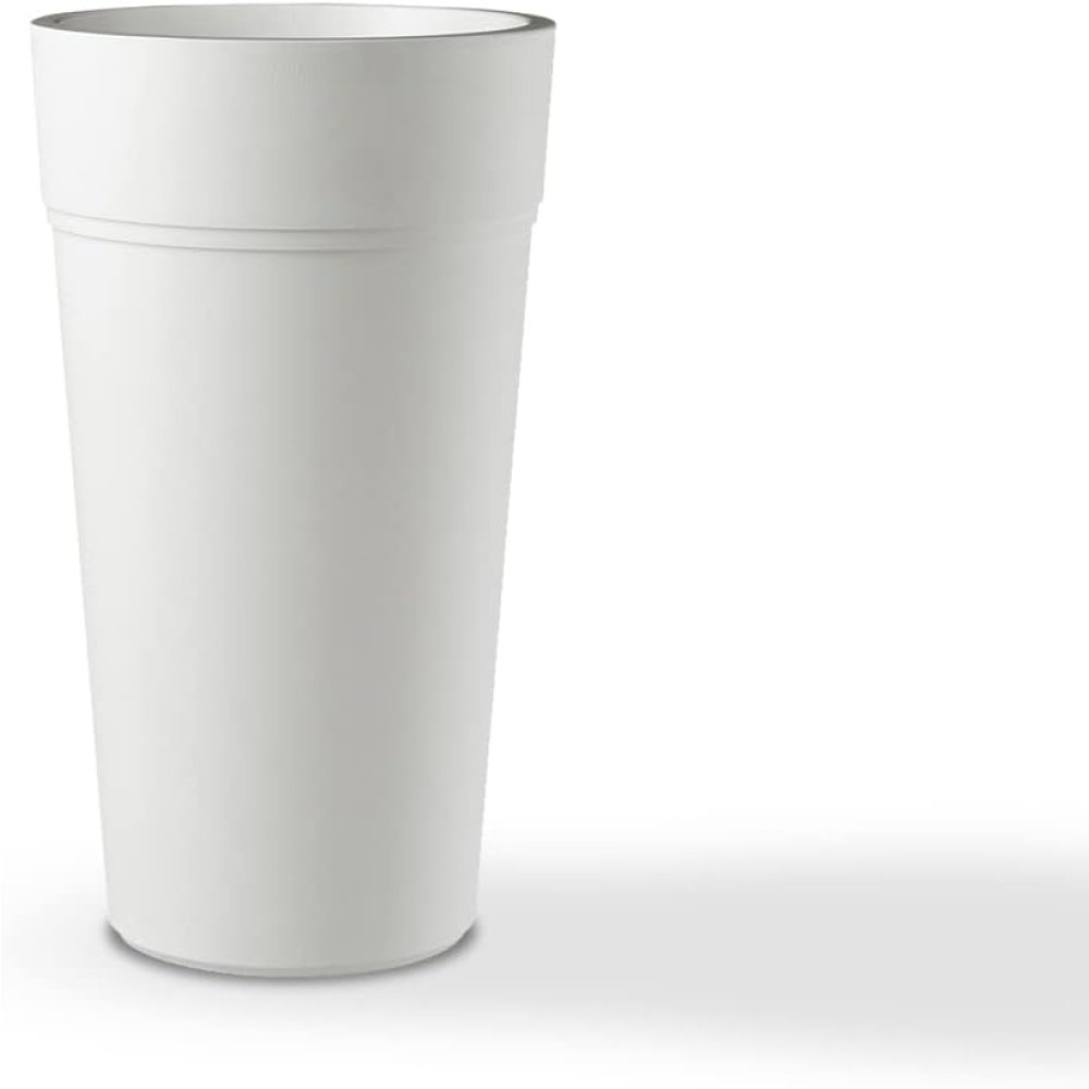 foto del prodotto teraplast vaso tondo bianco 38 cm h 80 mod. stem