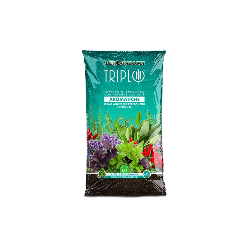 foto del prodotto tercomposti piante aromatiche peperoncini terra terriccio substrato 20 lt