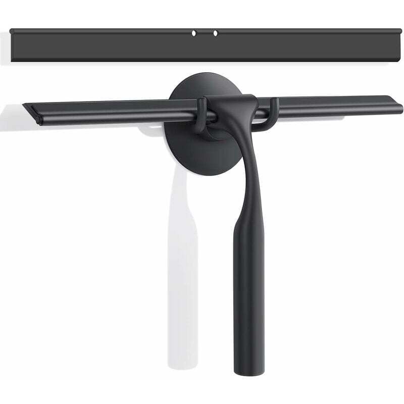 foto del prodotto tergivetro per doccia con supporto a parete, tergivetro per finestra da 25 cm per bagno con lama in silicone, tergivetro per pulizia professionale