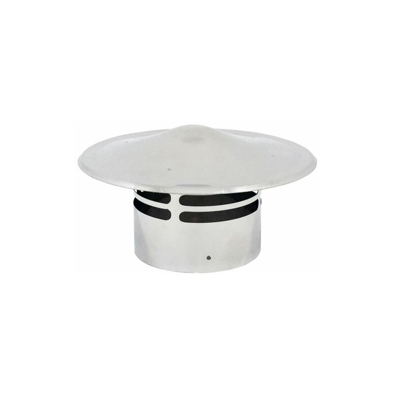 foto del prodotto terminale di scarico c cappello inox pellet d 10 cm