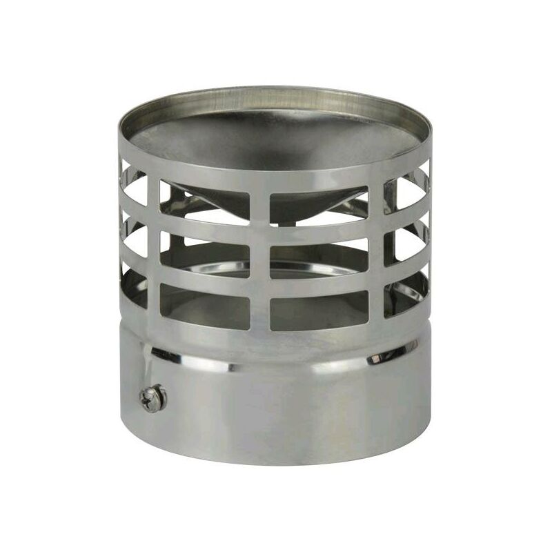 foto del prodotto terminale di scarico per tubi stufa a pellet in acciaio inox 8 cm al824 diametro 8 cm terminale di scarico