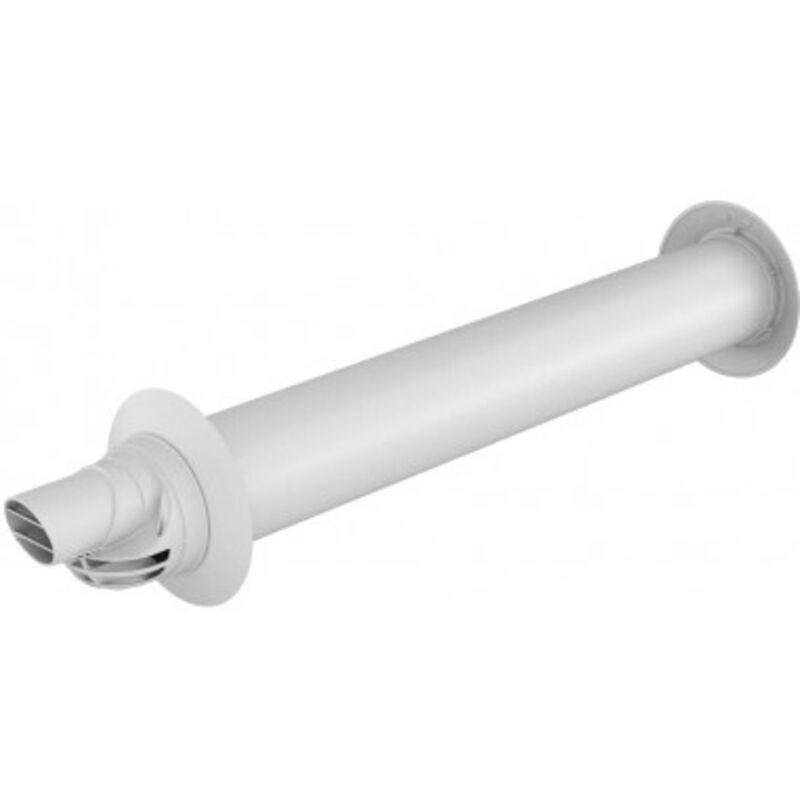 foto del prodotto terminale orizzontale rolux condensation 60 100mm lunghezza 800mm eccentrico bianco