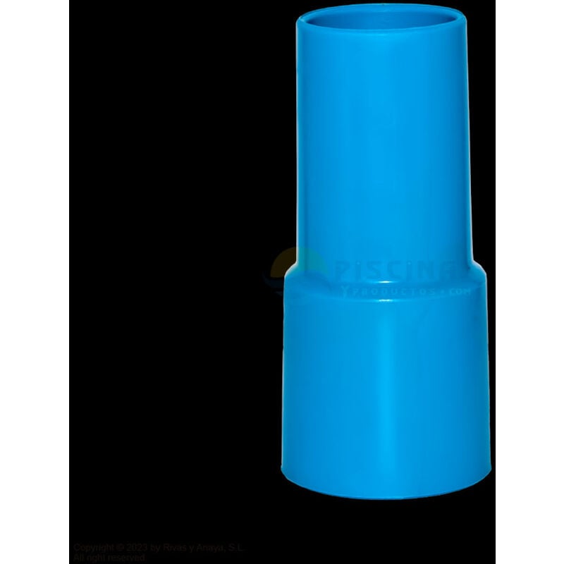 foto del prodotto terminale per tubo per piscina con filettatura destra da 38 mm.