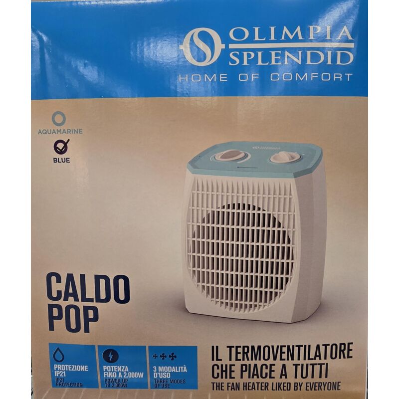 foto del prodotto termo ventilatore olimpia splendid modello caldo pop blu caldopopb