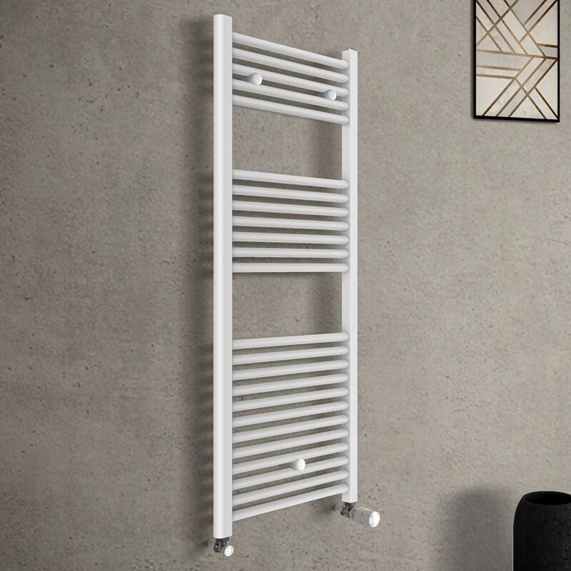 foto del prodotto termoarredo bagno scaldasalviette bianco l 50x120 interasse 45 cm