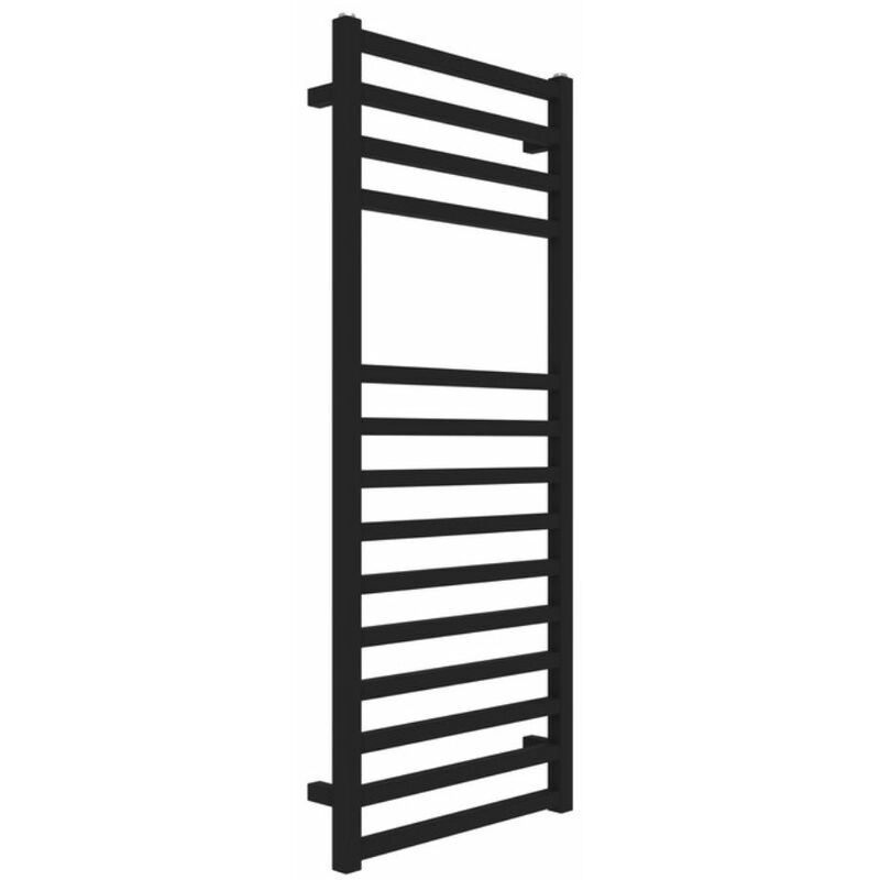 foto del prodotto termoarredo bagno scaldasalviette forma square calorifero termosifone nero opaco finitura nero misure h1200xl500xi470 mm confezione 1