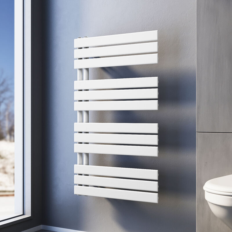 foto del prodotto termoarredo scaldasalviette 1038x600m bianca radiatore acqua calda design laterale verticale scaldasalviette connessione laterale sonni