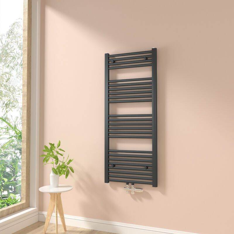 foto del prodotto termoarredo scaldasalviette bagno radiatore ad acqua calda non elettrico antracite 120x50cm 541w heilmetz