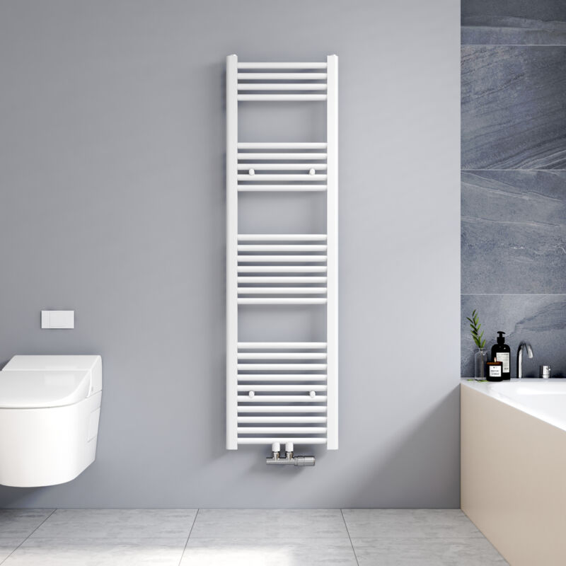 foto del prodotto termoarredo scaldasalviette bianco 1400x400mm verticale scaldasalviette radiatore acqua calda connessione centrale meykoers