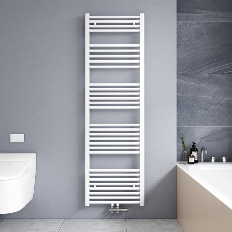 foto del prodotto termoarredo scaldasalviette bianco 1600x500mm verticale scaldasalviette radiatore acqua calda connessione centrale meykoers