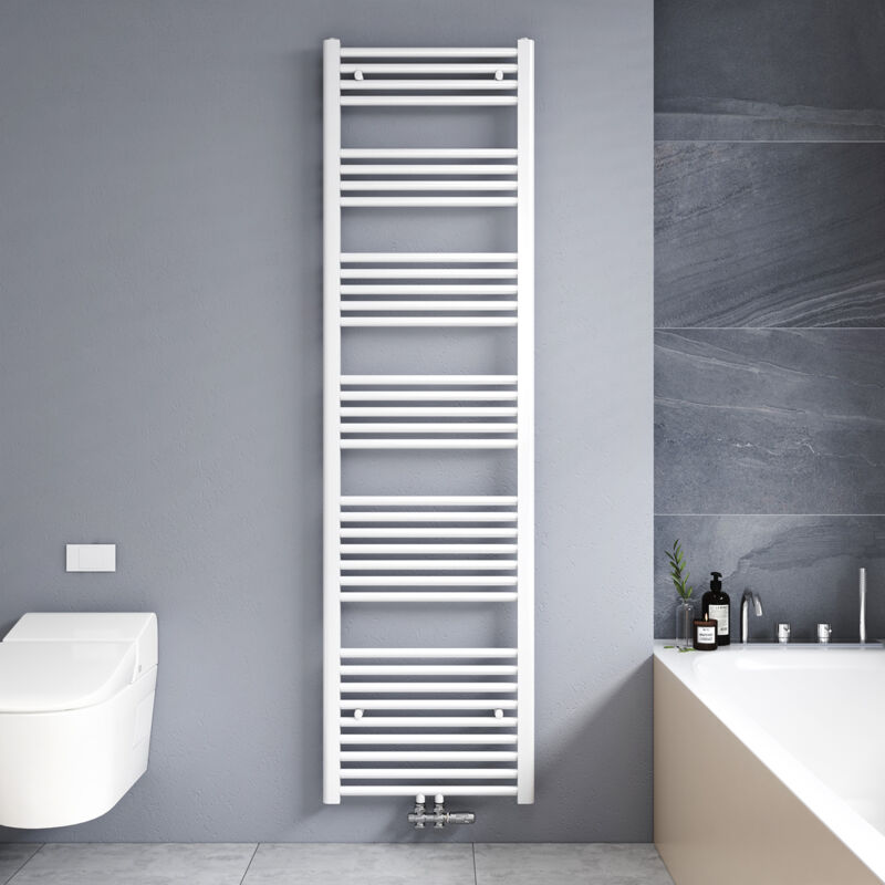 foto del prodotto termoarredo scaldasalviette bianco 1800x500mm verticale scaldasalviette radiatore acqua calda connessione centrale meykoers