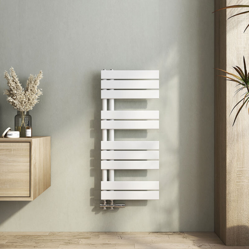 foto del prodotto termoarredo scaldasalviette radiatore acqua calda design laterale verticale pannel scaldasalviette connessione bianca 899 x 400 mm 380w heilmetz