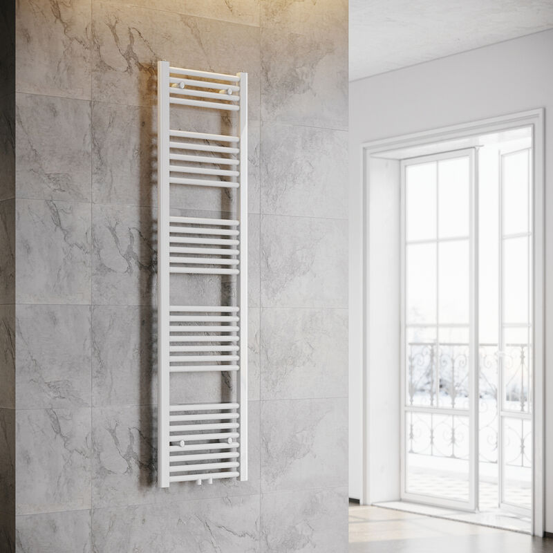 foto del prodotto termoarredo scaldasalviette radiatore ad acqua calda bagno collegamento intermedio 1600x400mm bianco sonni