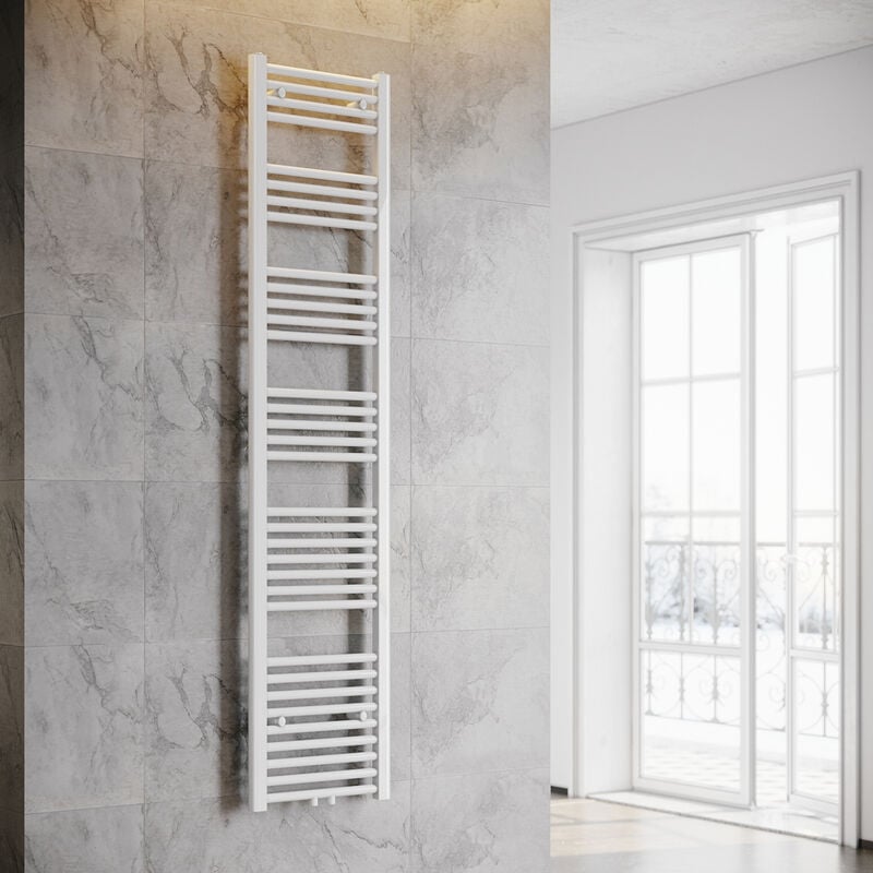 foto del prodotto termoarredo scaldasalviette radiatore ad acqua calda bagno collegamento intermedio 1800x400mm bianco sonni