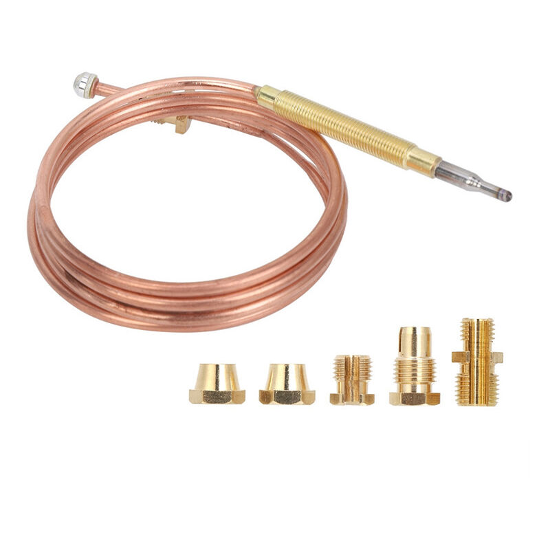 foto del prodotto termocoppia universale per gas, sonda termocoppia per bruciatore a gas con filettatura da 900 mm per accessori per caminetti e barbecue.