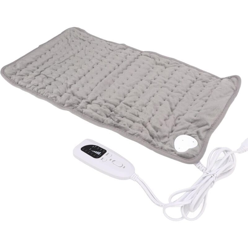 foto del prodotto termoforo per fisioterapia domiciliare, termocoperta elettrica, 76 x 40 cm, 6 livelli di temperatura con timer, 230 v, adatto per vita e schiena