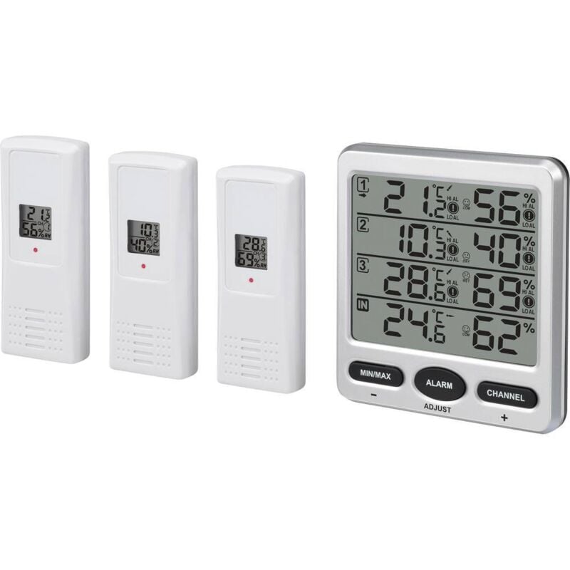 foto del prodotto termoigrometro senza fili argento tf0073 renkforce