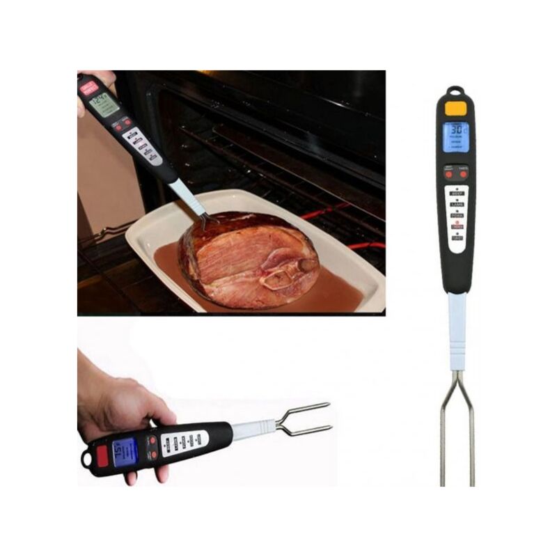 foto del prodotto termometro alimenti elettronico per barbecue forno doppia sonda. art 7822789