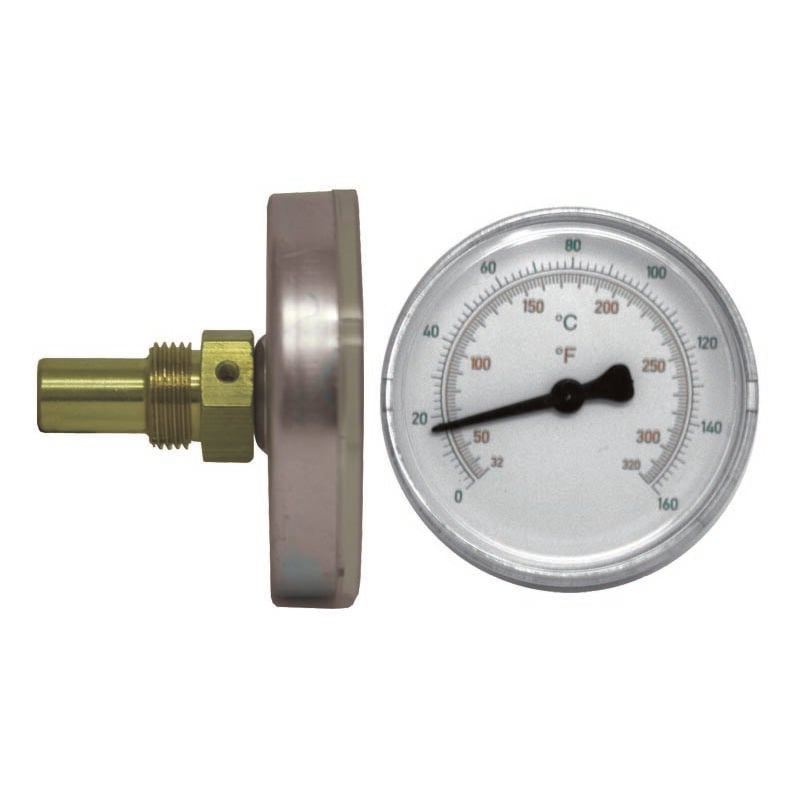 foto del prodotto termometro bimetallico 63 attacco posteriore termom.bimet.d.63attacco post.gambo 27mm 160 gradi