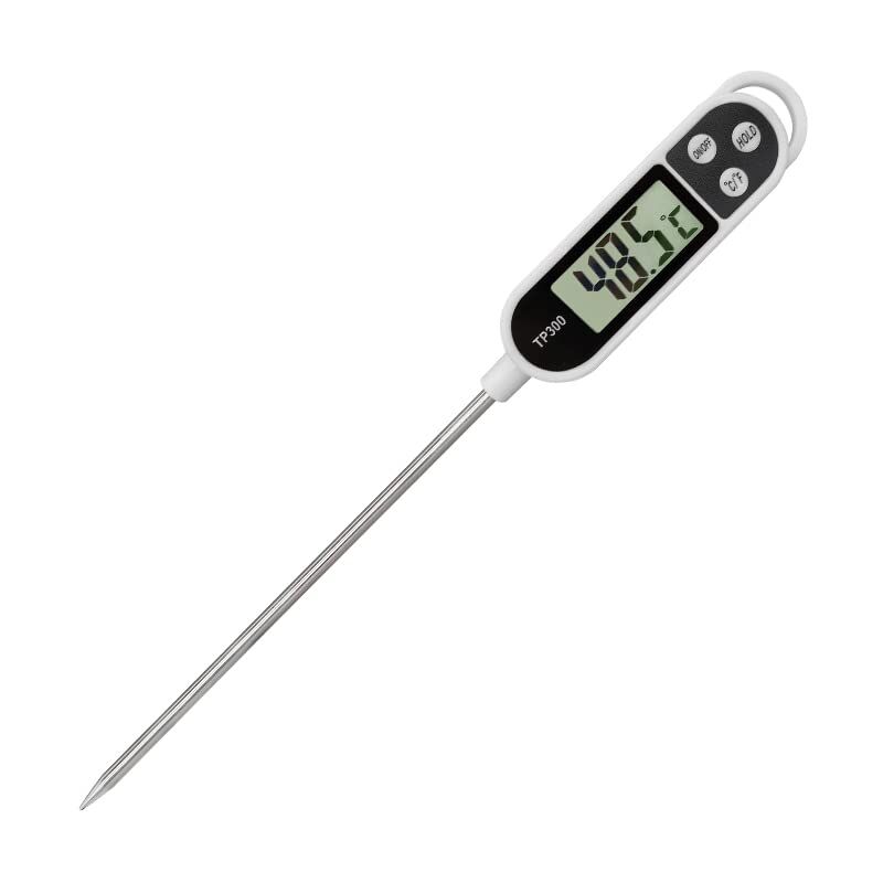 foto del prodotto termometro da cucina, termometro digitale per alimenti e carne, lettura istantanea, sonda lunga, spegnimento automatico, display lcd, termometri da
