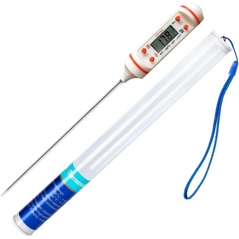foto del prodotto termometro da cucina universale per uso domestico, termometro da cucina, termometro per carne, leggibile 50 c-300 c, c f commutabile con coperchio