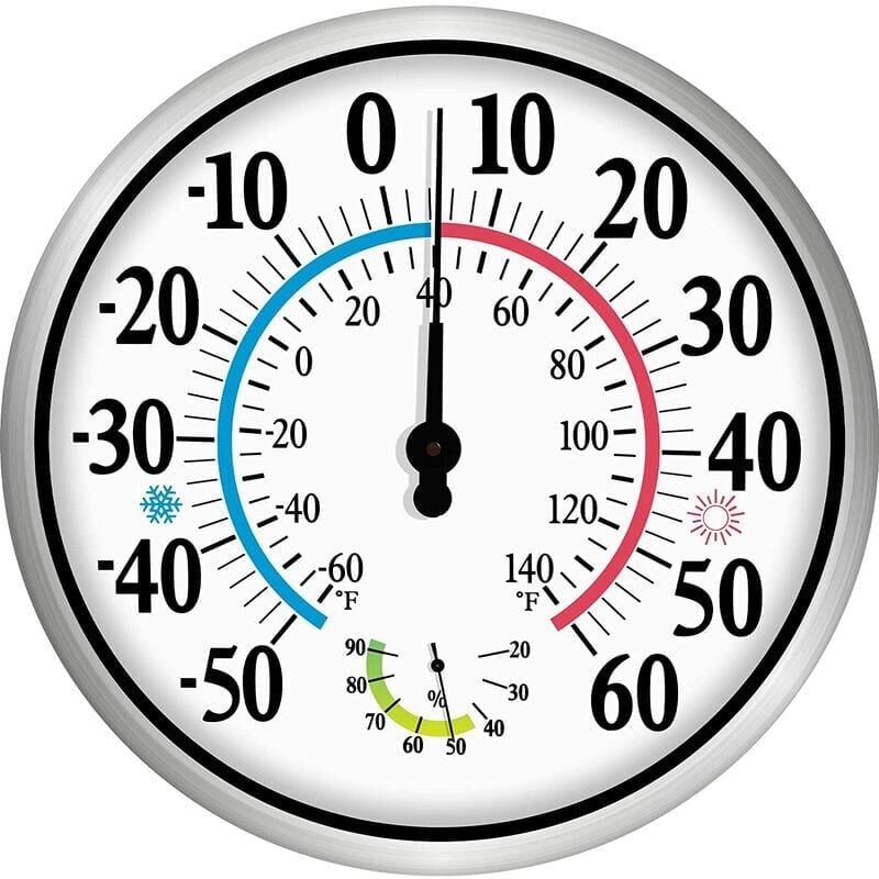 immagine 0 del prodotto termometro da esterno 12 cifre grandi termometro igrometro termometro da interno wireless 2 in 1, termometro igrometro da parete con custodia in