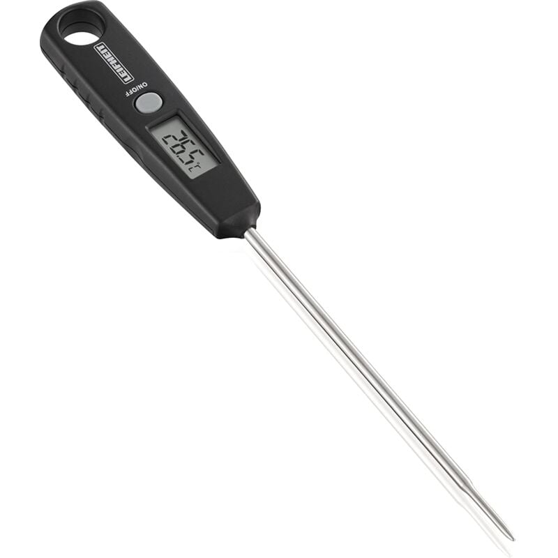 foto del prodotto termometro digitale da cucina, con sensore in acciaio inox, grigio leifheit