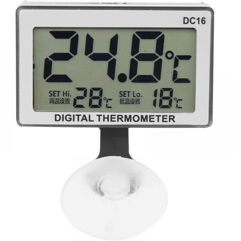foto del prodotto termometro digitale per acquari dc16 con display lcd, impermeabile e preciso per acquari.
