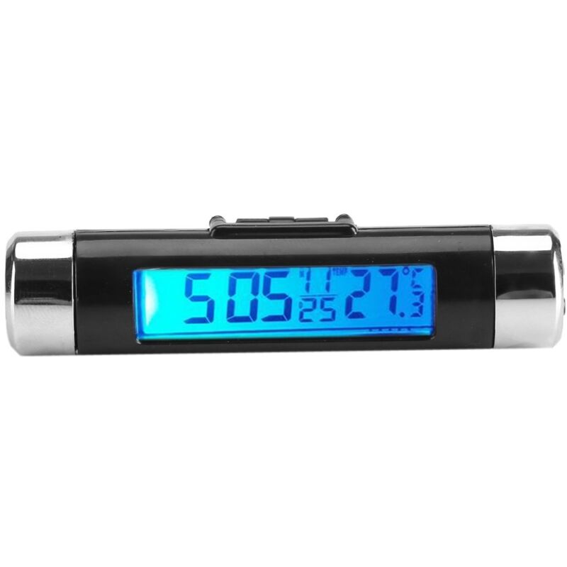 foto del prodotto termometro digitale per auto con clip, misuratore di temperatura, mini orologio automobilistico, monitor con display lcd retroilluminato per camion