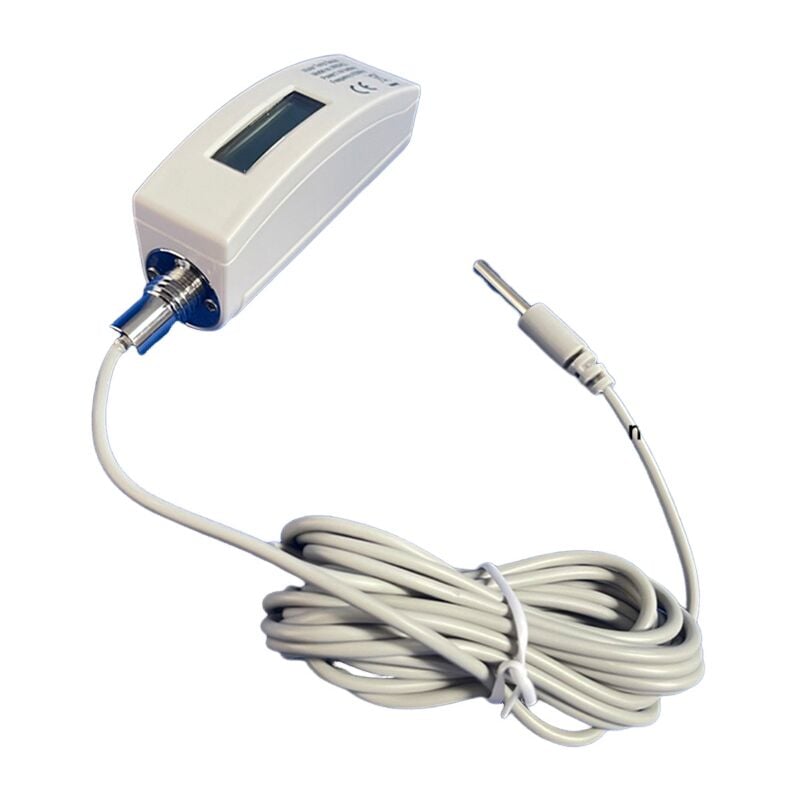 foto del prodotto termometro digitale per piscina con display lcd, sensore di temperatura dell'acqua impermeabile, facile da montare, sensore via cavo per piscina,