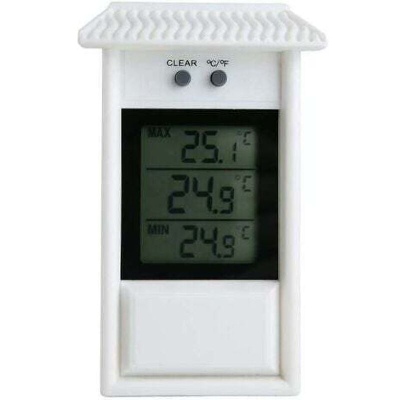 foto del prodotto termometro digitale resistente alle intemperie, design classico, misurazione accurata per uso interno ed esterno, adatto per giardino, serra, stanza