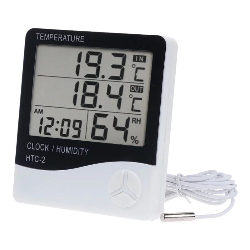 foto del prodotto termometro e igrometro digitale lcd aiperq stazione meteorologica elettronica, tester di temperatura e umidit interna ed esterna