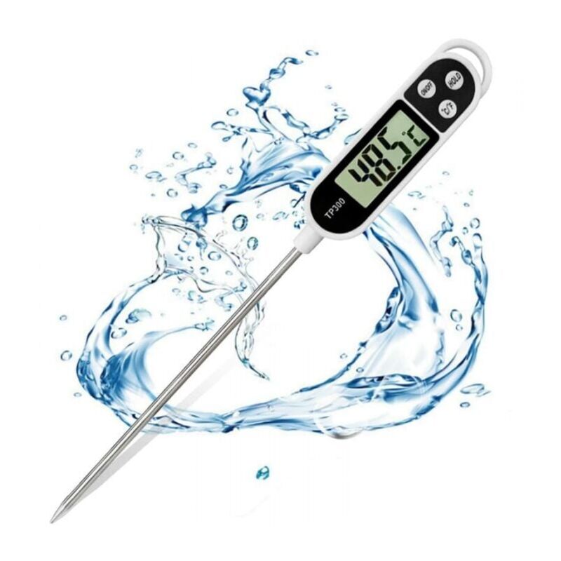 foto del prodotto termometro elettronico per alimenti tp300, termometro per griglia da cucina, display lcd da 5 secondi
