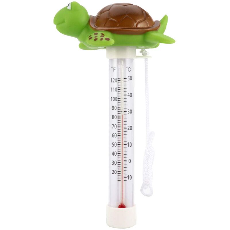 foto del prodotto termometro galleggiante per acqua, termometro galleggiante per piscina, termometro per piscina a forma di tartaruga verde