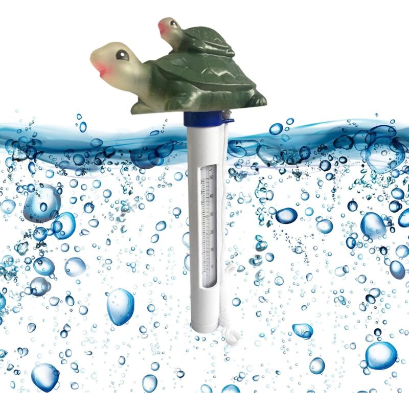 foto del prodotto termometro galleggiante per piscina, termometro galleggiante per acqua, termometro per piscina, termometro per acqua a forma di tartaruga per vasche idromassaggio, stagni, vasche da bagno, piscine