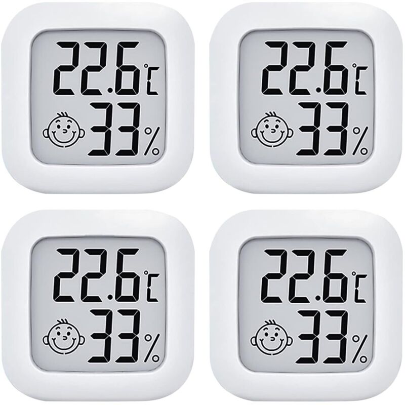 foto del prodotto termometro igrometro per interni, 4 mini termometri digitali ad alta precisione per la casa, monitor della temperatura e misuratore di umidit ,