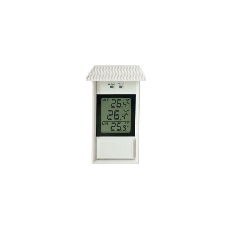 foto del prodotto termometro minima massima elettronico stazione meteo per esterno cm 13x8 50390 