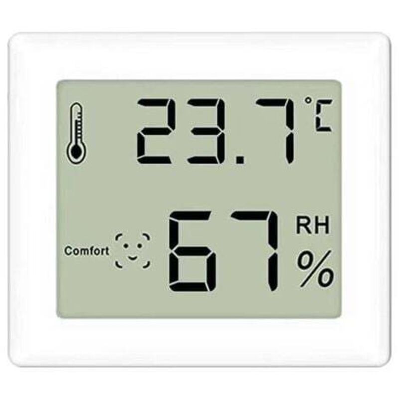 foto del prodotto termometro per ambienti domestici, termometro igrometro digitale per interni, ampio display lcd ambientale, adatto per interni, cantine, termometro